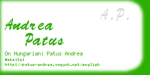 andrea patus business card